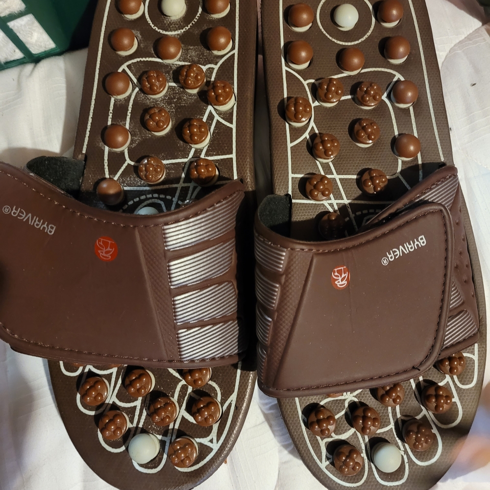 Byriver Brown Acupressure Massage Sandals